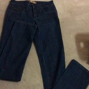 Dark blue bell bottom jeans